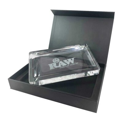 RAW Crystal Glass Rolling Tray