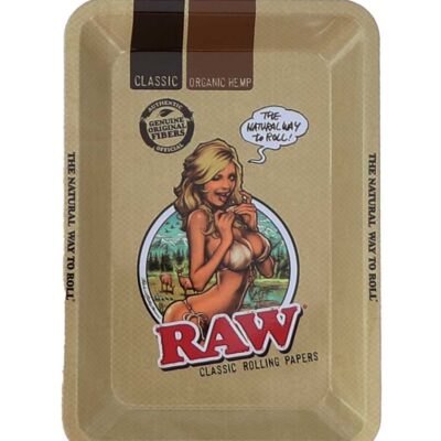 RAW Girl Metal Rolling Tray – Mini
