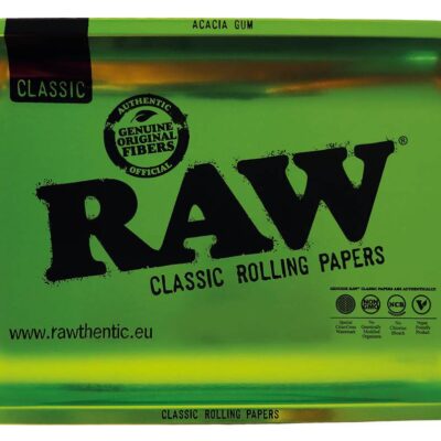 RAW Emerald Green Metal Rolling Tray