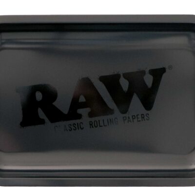 RAW Black Matte Metal Rolling Tray