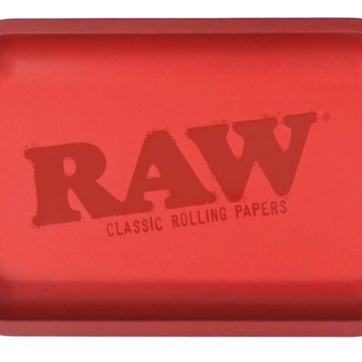 RAW Red Matte Metal Rolling Tray