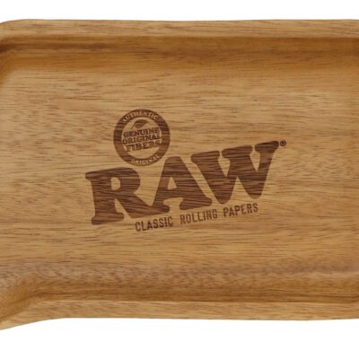 RAW Wooden Rolling Tray With Pour Spout