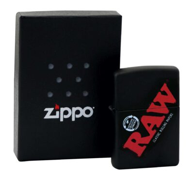 RAW Zippo Black With Logo