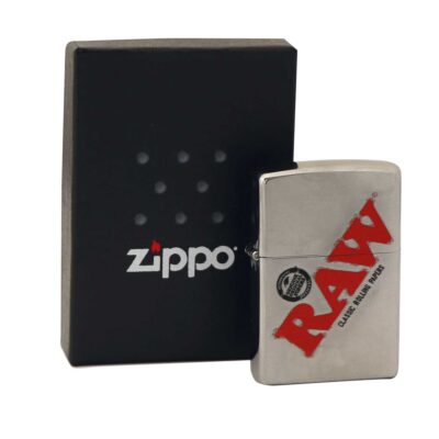 RAW Zippo Silver With Logo