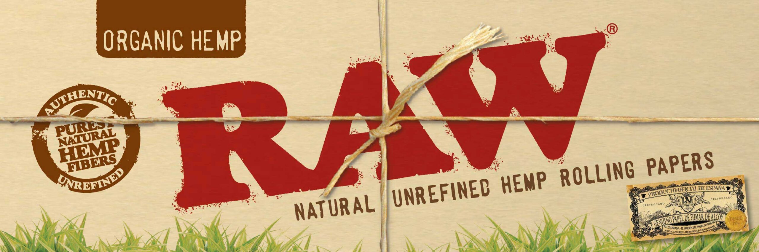 RAW Organic Sticker Large 229mmx76 mm