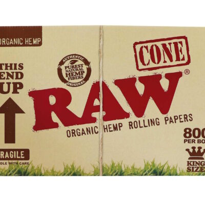 RAW Organic Prerolled King Size Cone 109 mm, (800 Stück)